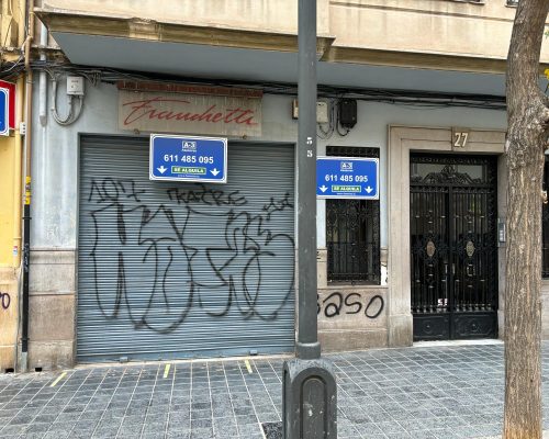 Alquiler Local comercial Calixto III, 27 Valencia. Ref- 0828